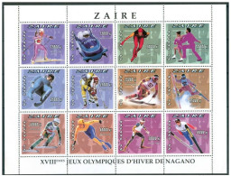 Olympische Spelen 1998 , Zaire -  Zegels In Vel Postfris - Inverno1998: Nagano