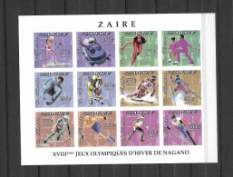 Olympische Spelen 1998 , Zaire -  Zegels In Vel Ongetand Postfris - Winter 1998: Nagano