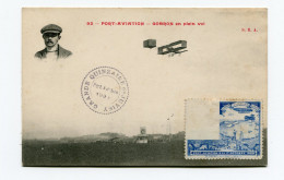 !!! CPA DE PORT AVIATION AVEC CACHET SPECIAL PRIVE TYPE VIII ET PORTE TIMBRE - Lettres & Documents