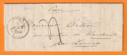 1842 - Lettre Pliée Avec Corresp De Praslin Postée à Melun (cad Moyen) Vers Louviers, Eure (grand Cad) - Taxe 4 - 1801-1848: Precursors XIX