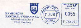 126  Hand-Ball: Ema D'Allemagne, 2003 - Handball Meter Stamp From Hamburg, Germany - Handball