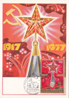 OCTOBER REVOLUTION ANNIVERSARY, CM, MAXICARD, CARTES MAXIMUM, 1977, RUSSIA - Maximumkaarten