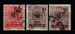 Maroc - 1944 - Timbres Taxe -  N° 46 à 48  - Oblit - Used - Strafport