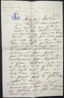CORRESPONDANCE VERS 1880 D'UN HOMME EVOQUANT LE DECES DE SON FRERE A PARIS / SIGNE CHARNOT - Manuscrits