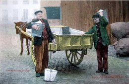 BELGIQUE LE MARCHAND DE SABLE TRÈS  BELLE ANIMATION 9X14 REIMPRESSION DE CARTES ANCIENNES - Old Professions