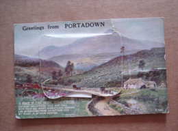 GREETINGS FROM PORTADOWN - Carte à Système.... - Armagh