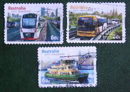 Urban City Transport Zug Train Bus Boat 2012 Mi 3699-3701Y&T - Used Gebruikt Oblitere Australia Australien Australie - Used Stamps