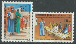 Mauritanie  N° 598 + 99 XX  Lutte Contre L' Analphabétisme, Les 2 Valeurs  Sans Charnière, TB - Mauritanie (1960-...)