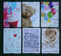 Special Moments Teddy Bear Rose Balloon 2012 Mi 3662-3667 Y&T - Used Gebruikt Oblitere Australia Australien Australie - Used Stamps