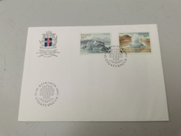 Iceland 1991 Norden Landscapers Tourism  Lagoon Strokkur Hot Spring FDC - Gebruikt