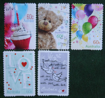 Special Moments Teddy Bear Balloon 2012 Mi 3662-3666 Y&T - Used Gebruikt Oblitere Australia Australien Australie - Used Stamps