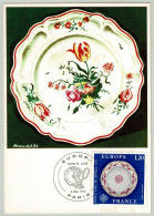 Frankreich / France 1976, Karte Porcelaine De Serves, Europa Cept, Porzellan, Keramik / Céramique / Ceramics, Teller - Porzellan