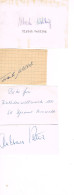 JEUX OLYMPIQUES  D'HIVER - 4 AUTOGRAPHES DE MEDAILLES OLYMPIQUES - ALLEMAGNE DE L'EST - - Autographes