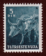 Trieste Zone B STT VUJA 1950 Italia Yugoslavia Slovenia Fauna Animals Farm In Oxen MNH - Other & Unclassified