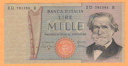 Italia Repubblica 1000 Lire Giuseppe Verdi II° Tipo 1981 Italie Italy - 1000 Liras