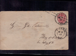 Preussen Ganzsache Gelaufen Egeln Nach Magdeburg 1867 - Postal  Stationery