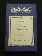 RONSARD POESIES CHOISIES 2 - French Authors
