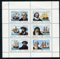 BULGARIA 1990 Maritime Explorers  Sheetlet MNH / **.  Michel 3814-19 Kb - Blocks & Sheetlets