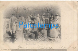 211605 AFRICA ARGELIA ALGER COSTUMES MARKET KABYLE CIRCULATED TO URUGUAY POSTAL POSTCARD - Non Classés