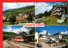 ZWI-14  Multivues Sainte-Croix La Gare Les Petites Gares Le Centre Jaeger Sans No. Circ. 1998 - Sainte-Croix 