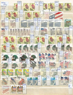 USA HIGH QUALITY 1991 Yearset - Selection Of Used REGULAR & Current Stamps Of The Year - # 88 MAINLY VFU Pcs - Coils (Plate Numbers)