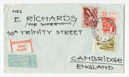 1963. YUGOSLAVIA,SERBIA,BELGRADE,EXPRESS,AIRMAIL COVER TO GREAT BRITAIN - Luftpost