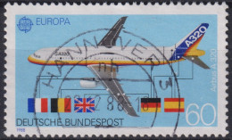 1988 BRD ° Mi:DE 1367, Yt:DE 1199, Airbus Industrie A320 Und Flaggen Der Fertigungsnationen - Gebraucht