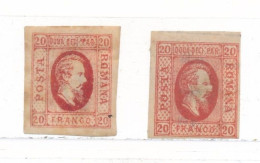 Roumanie Moldavie N° 13 Et 13a Neuf * Avec Charnière (Type 1 Et 2) - 1858-1880 Moldavie & Principauté
