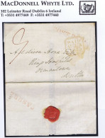Ireland Tipperary 1835 Cover To King's Hospital Dublin Paid "9" With Cashel POST PAID And CASHEL Townstamp - Préphilatélie