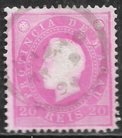 Macau Macao – 1887 King Luis 20 Réis Used Stamp - Used Stamps
