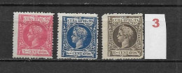 LOTE 2173 C  ///  CUBA 1898  EDIFIL Nº: 163/165 *MH ¡¡¡ LIQUIDACION - LIQUIDATION - JE LIQUIDE !!! - Cuba (1874-1898)