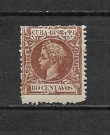 LOTE 2173 C  /// (C050)  CUBA 1898  EDIFIL Nº: 171 *MH COTE: 21€ ¡¡¡ LIQUIDACION - LIQUIDATION - JE LIQUIDE !!! - Cuba (1874-1898)