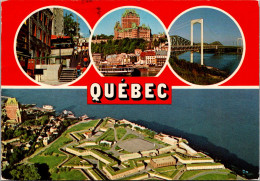 Canada Quebec Multi View Chateau Frontenac The Citadelle And More 1985 - Québec - La Cité