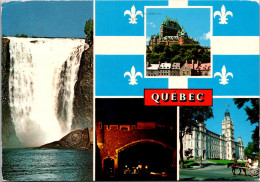 Canada Quebec Multi View Montmorency Falls Chateau Frontenac And More 1986 - Québec - La Cité