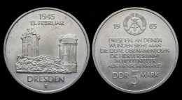 DDR 5 Mark 1985 Ruine Der Frauenkirche Dresden - 5 Marchi