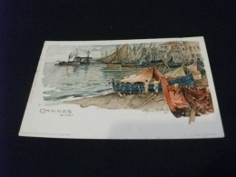 CANNES LE PORT FRANCIA ILLUSTRATORE MANUEL WIELANDT FARO BARCHE PESCA - Wielandt, Manuel