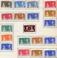 GEORGES VI  COURONNEMENT < 7 Séries = 19 Valeurs * MH - ADEN+ANTIGUA+ASCENSION+BAHAMAS+BERMUDES+BARBADE+G.B. - Unused Stamps