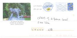PAP LE JOUEUR DE BILLES JARDIN DE LA RHONELLE 59300 VALENCIENNES - Prêts-à-poster: Repiquages /Logo Bleu