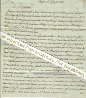 NAVIGATION OFFICIER De MARINE 1817  De Lange Sarzeau Morbihan > Denis Large Capitaine De Vaisseau  Binic Cotes D’Armor - Documents Historiques