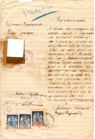 1618.GREECE, CRETE, 1925 DOCUMENT WITH REVENUES (DAMAGED) ΒΑΡΒΑΡΩ(ΑΡΧΑΓΓΕΛΟΣ) CANCEL.FOLDED,WILL BE SHIPPED FOLDED. - Covers & Documents