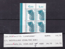 Allemagne - Berlin - Michel 863 ** - Variété - Bloc De 4 - - Abarten Und Kuriositäten