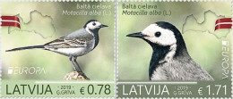 Latvia Lettland Lettonie 2019 Europa CEPT National Birds Motacilla Alba Set Of 2 Stamps Mint - 2019