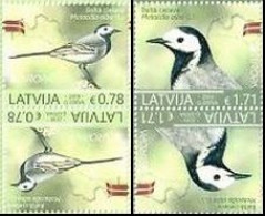 Latvia Lettland Lettonie 2019 Europa CEPT National Birds Motacilla Alba Set Of 2 Tet-beshes Mint - 2019