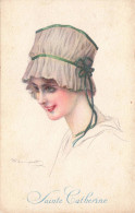 Illustrateur - S. Bompard - Jeune Femme Avec Un Bonnet - Sainte Catherine - Carte Postale Ancienne - Bompard, S.