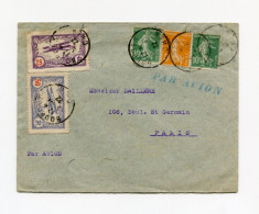 !!! VIGNETTES DU MEETING DE BOURGES SUR LETTRE PAR AVION DE 1922 - Covers & Documents