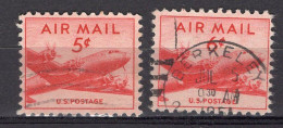 J0379 - ETATS UNIS USA AERIENNE Yv N°34/35 - 2a. 1941-1960 Gebraucht