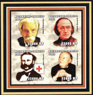 Red Cross/ Nobel Prize - Henri Dunant, Albert Schweitzer, Claude Bernard.. -|- Moçambique, 2002 - Imperforated . MNH - Henry Dunant