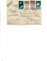 Romania - Registered Letter Circulated In 1958 To Bicaz  From Cucuietii - Centenary Of The Romanian Postage Stamp - Covers & Documents