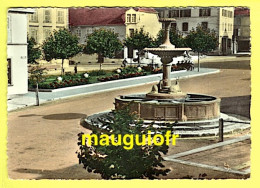 67 BAS RHIN / SARRE-UNION / PLACE DE LA RÉPUBLIQUE, FONTAINE ET PARTERRE DE FLEURS - Sarre-Union