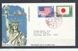 JAPAN 1975 - THEIR MAJESTIES VISIT TO UNITED STATES - CPL. SET - FDC - Usados